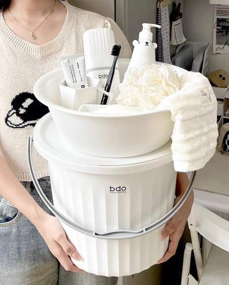 水桶脸盆套装洗脸盆学生宿舍洗漱三件套住校用品加厚桶带盖盆桶大